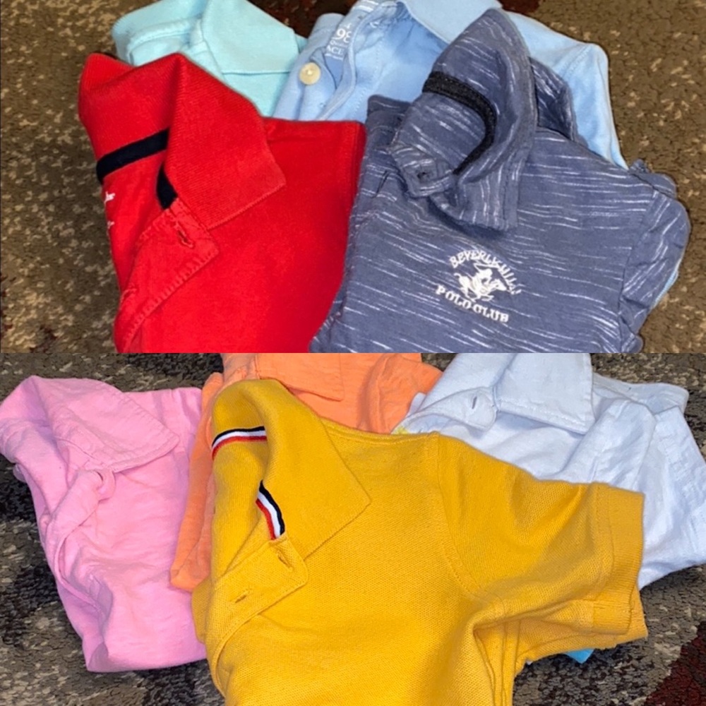 Bundle of (8) 4T polo shirts